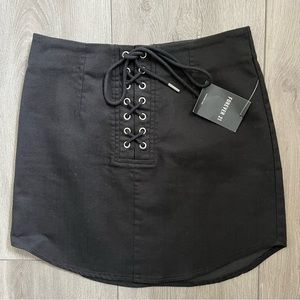 NWT Forever 21 Mini Skirt Womens Small Lace Up Front Accent